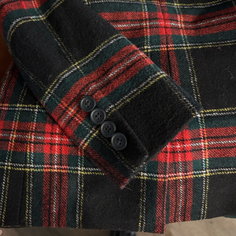 Crewcuts Boys’ Red Tartan Wool-blend Blazer Size 8 - Picture 6 of 6